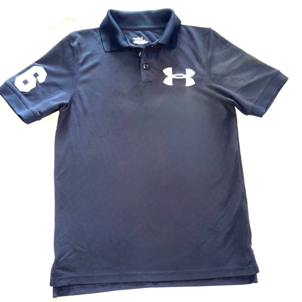 Under Armour Boys Navy Polo Shirt - Picture 1 of 2